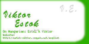 viktor estok business card